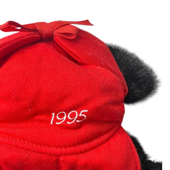 LL Bean Trapper Hat GUND DOG PLUSH 17”Black Labrador Hunting Cap Stuffed Animal - Picture 8 of 11